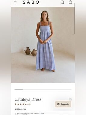 Sabo Skirt Cataleya Dress - Light blue Maxi dress